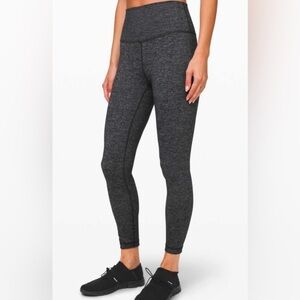 Lululemon Wunder Under High-Rise Leggings 25” Heathered, size 8, good condition!